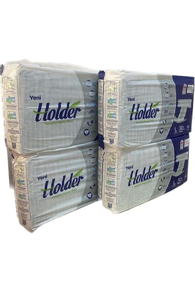 Holder Hasta Bezi Yetişkin Bel Bantlı Large 30'lu 4 Paket 120 Adet.