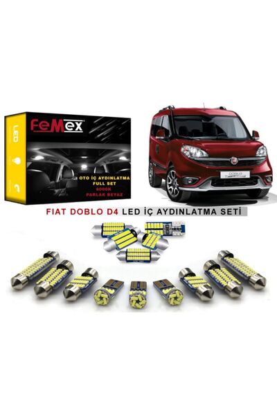 FEMEX Fiat Doblo D4 Led Iç Aydınlatma Ampul Seti Parlak Beyaz