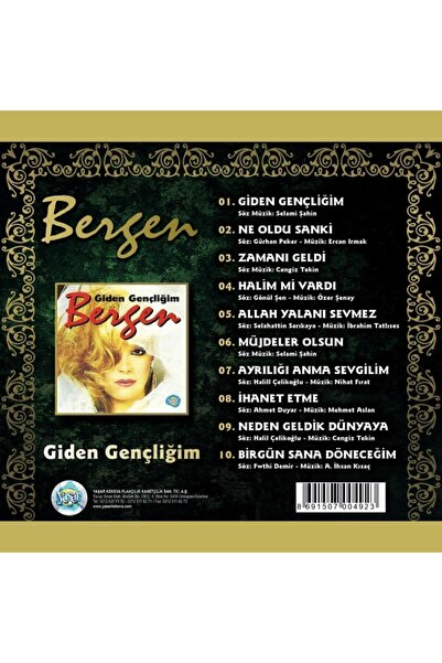 Yaşar Plak Bergen - Giden Gençliğim (cd)