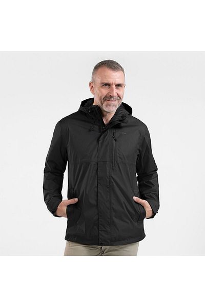 Decathlon Ανδρικό αδιάβροχο εξωτερικού χώρου - Μαύρο - Nh500 Imper