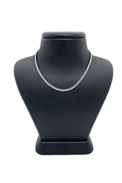 Milenyum Gümüş Balık Sırtı Kolye 925 Ayar Gümüş Balıksırtı Model Unisex Zincir