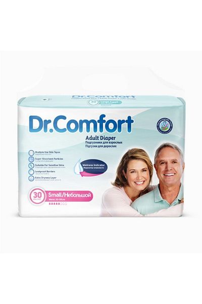 Dr.Comfort Adult Waistband Patient Diapers Small 30 Pieces