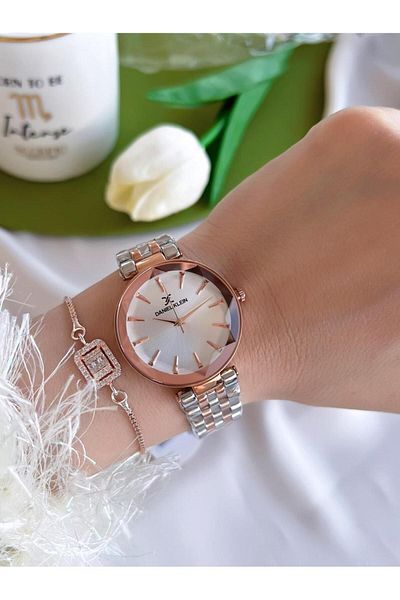 Daniel Klein Steel Cord 30 Mt Water Resistant Women's Wristwatch + Bracelet Bdk.10629.6