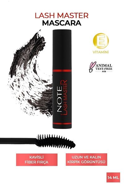 NOTE Lash Master Black Mascara - Length and Plump Effect