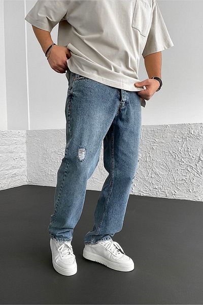 NO61 MAN Baggy Wide Leg Comfortable Fit Jeans