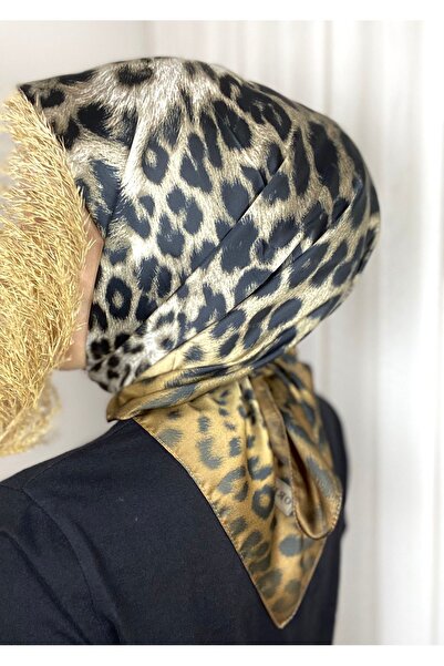 Orkide Leopar Desen Eşarp
