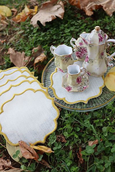 vipceyiz 6 Pieces Sparkling Presentation Napkin Suitable for Etamine Processing