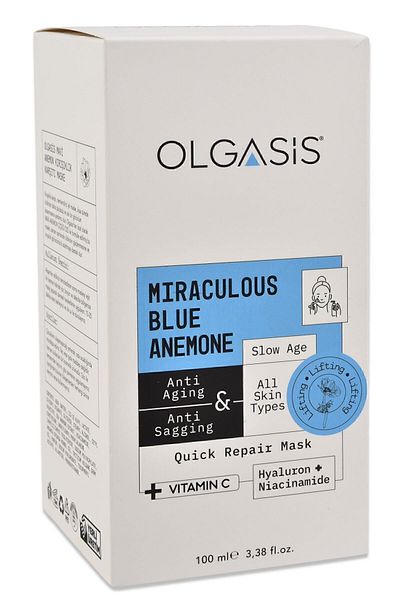 Olgasis Blue Anemone Mask 100 ml |   Blue Anemone Flower Fast Repair Mask and Anti-Aging