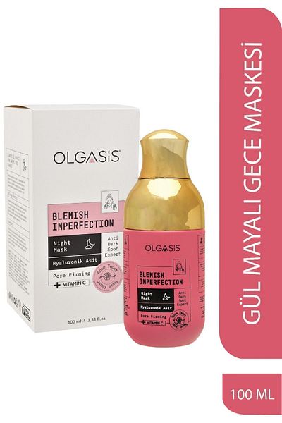 Olgasis Rose Yeast Blemish Care Night Mask 100ml |   Tone Equalizing and Rinse-Free Night Mask