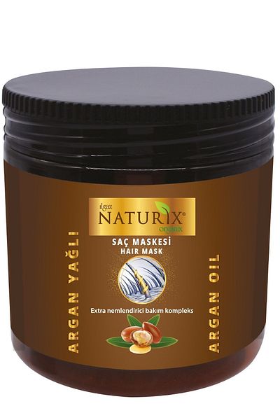 Ilgaz Naturix Organix 500 ml Hair Care Mask with Keratin and Argan Oil - Set of 2 |   Repairing Hair Care Set