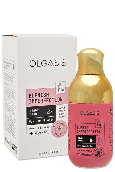 Olgasis Rose Yeast Blemish Care Night Mask 100ml |   Tone Equalizing and Rinse-Free Night Mask