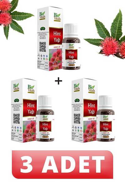 Bio Vitals Castor Oil - 50 ml, 3 PCS