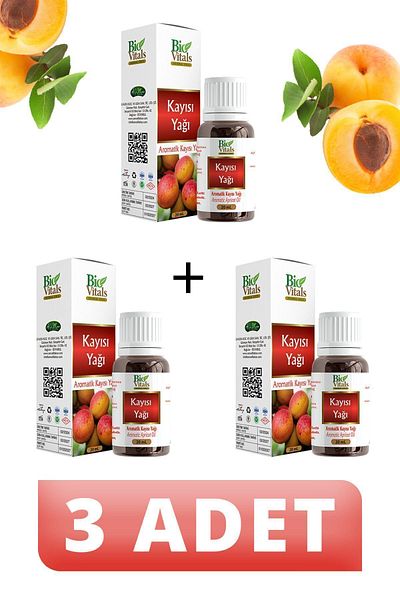 Bio Vitals 20 ml Apricot Oil - 3 PCS