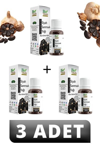 Bio Vitals 20 ml 3 PCS Black Garlic Oil