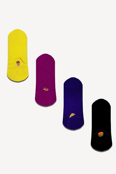 Neşeli Çoraplar Meals Embroidered Booties Socks Set of 4