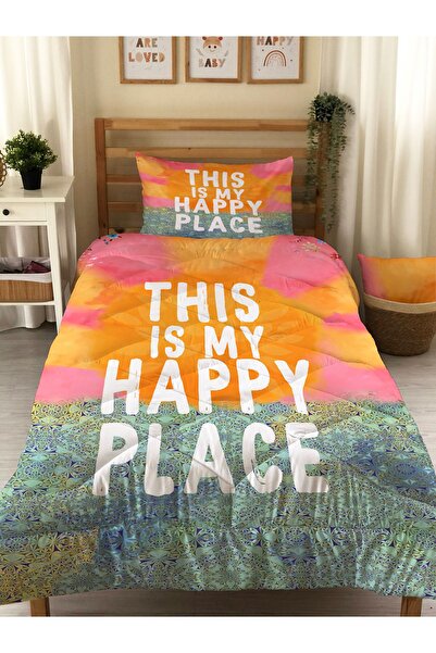 Evmila Двосторонній ковдра з візерунком - односпальний комплект для сну - БЕЗ...