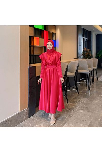 MOOLİSA Red Ressa Evening Dress