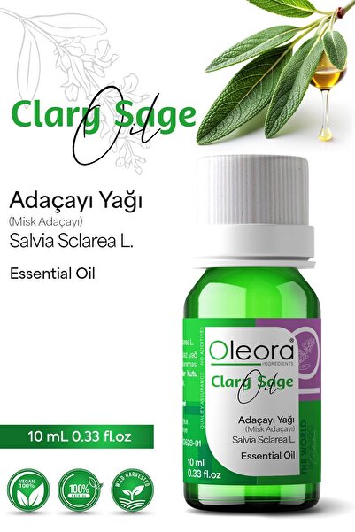 Oleora Adaçayı Yağı (MİSK ADAÇAYI), Saf Seyreltilmemiş, Uçucu Yağ. (CLARY SAG...