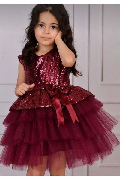 TONTİŞLER BEBEK VE ÇOCUK GİYİM Girl's Birthday Dress (2-3-4-5-6-7-8-9-10-11-12) Age April 23, Reading Day