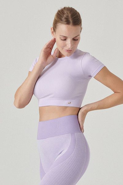 Jerf Captiva Soft Textured & Flexible Crop Top Purple