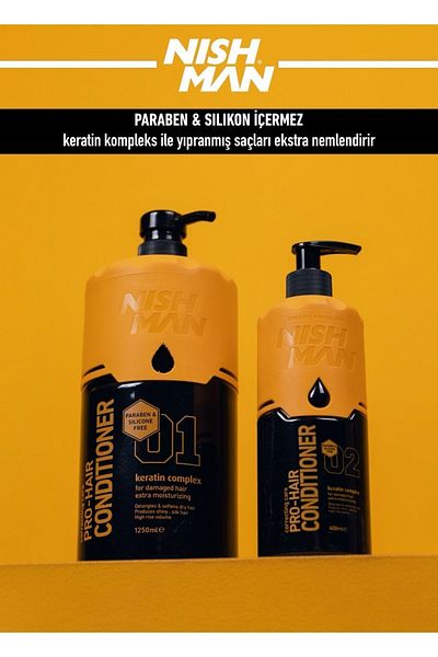 NISHMAN Salt and Paraben-Free Keratin Extract Hair Care Cream 400 Ml