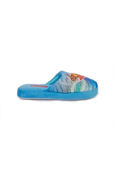 Flyingsteps Papuci de interior pentru femei de iarnă albastră