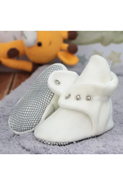 Ella Bonna Organic Cotton Baby Booties Anti-Slip Sole Cotton Newborn Slippers Home Nursery Shoes
