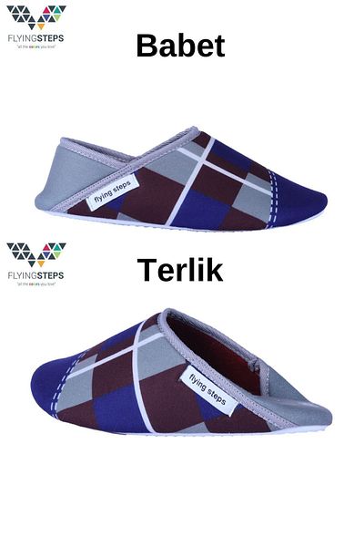 Flyingsteps Ανδρικές παντόφλες εσωτερικού χώρου με στάμπα Bab&ter με αντιολισθητική σόλα Home Shoes Panduf 11010