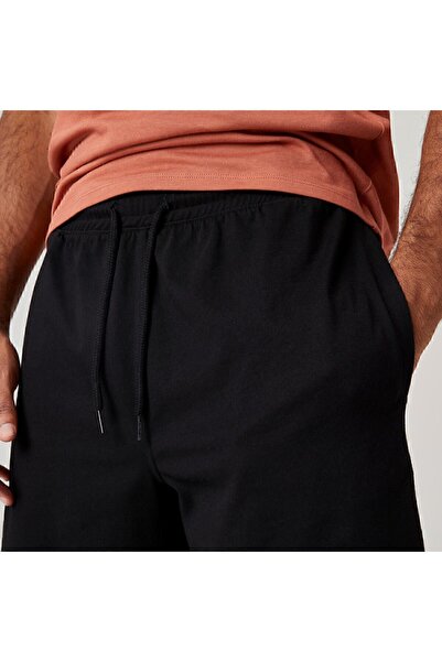 Decathlon Erkek Siyah Regular Spor Şortu 500 - Fitness Hafif Antrenman