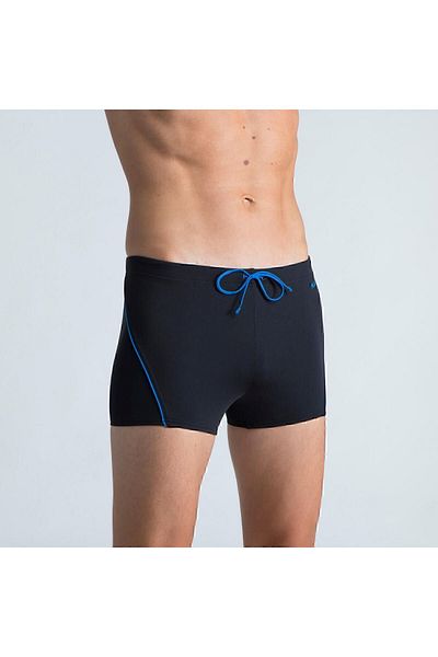 Decathlon Ανδρικό μαγιό μπόξερ - Μαύρο / Μπλε μονόχρωμο - Plus 100