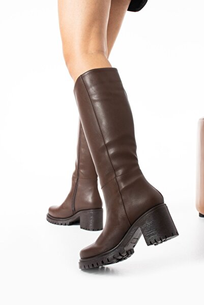 Neva'nın Butiği Dámské kožené kozačky na zip