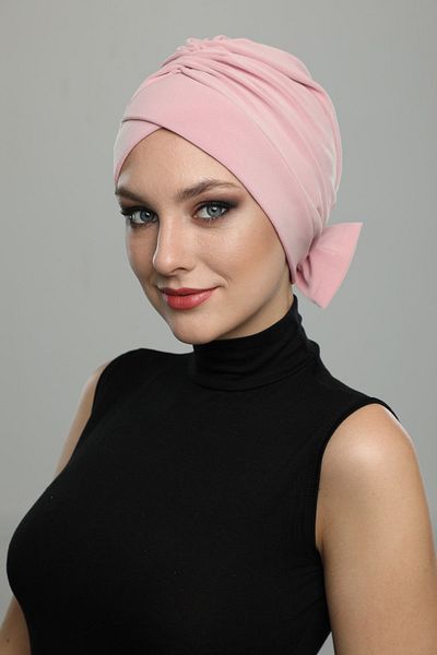 fidan bone Καπό Hijab τουρμπάνι με διπλό τόξο σε σκόνη