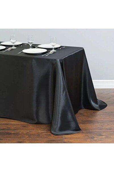 BOPER Siyah Saten Masa Örtüsü