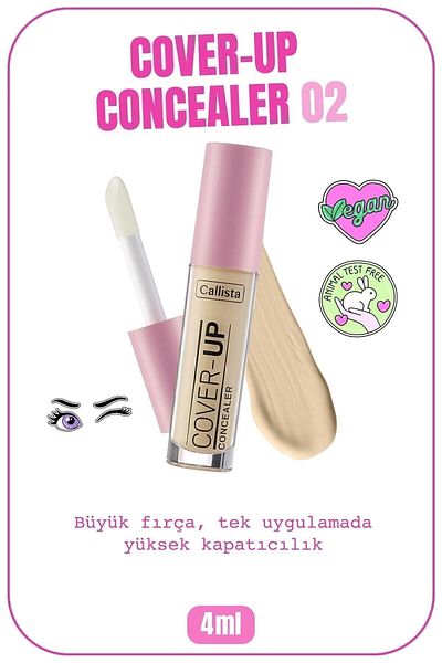Callista Cover up Concealer Intensive Concealer under Eye Concealer - 02 Beige