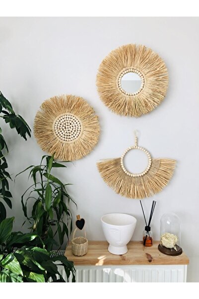 Genel Markalar El Yapımı Hasır Rafya Duvar Süsü