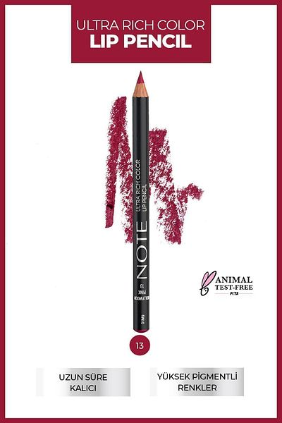 NOTE Ultra Rich Color Lip Pencil Lip Pencil 13 Hollywood Pink - Pink
