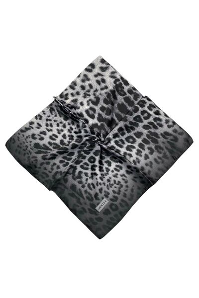Orkide Leopar Desen Eşarp