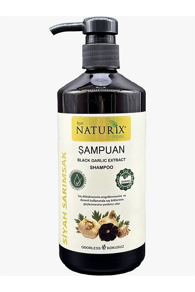 Naturix Black Garlic Shampoo & Argan Oil Conditioner Set - 600ml Shampoo 500ml Cream