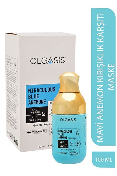 Olgasis Blue Anemone Mask 100 ml |   Blue Anemone Flower Fast Repair Mask and Anti-Aging