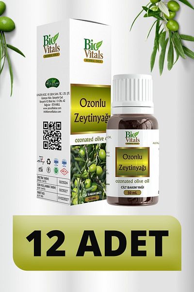Bio Vitals 50 ml Ozonated Olive Oil - Box of 12 Pieces