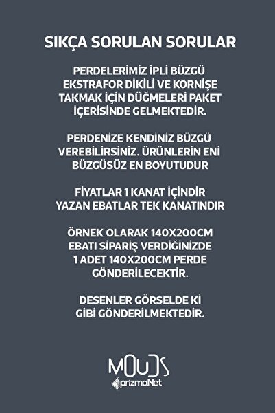 Moud's Brave Life Patterned Background Curtain - Youth Room Suede Extra Comfort, Single Wing