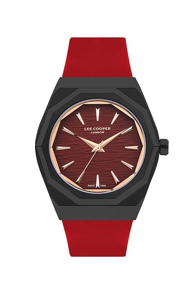 Lee Cooper Lee Cooper Men's Watch, Analog Display and Leather Strap - LC07936.688, Red