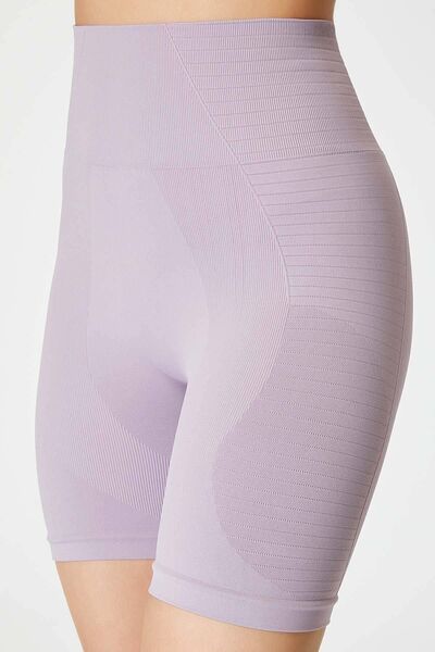 Jerf Gela Şekillendirici Sport Biker Tayt Pastel Mor
