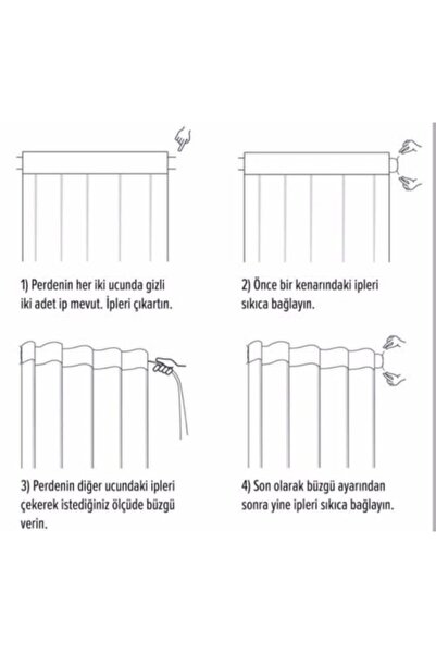 Taç Gray Linen Dreamer - Plain Tulle Curtain Without Pleat