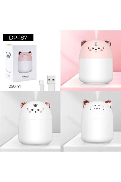 CARNIVAL LAND USB Ledli gece lambası Taşınabilir Hava Nemlendiricisi gülen Kedi Tasarımlı Buhar Makinesi