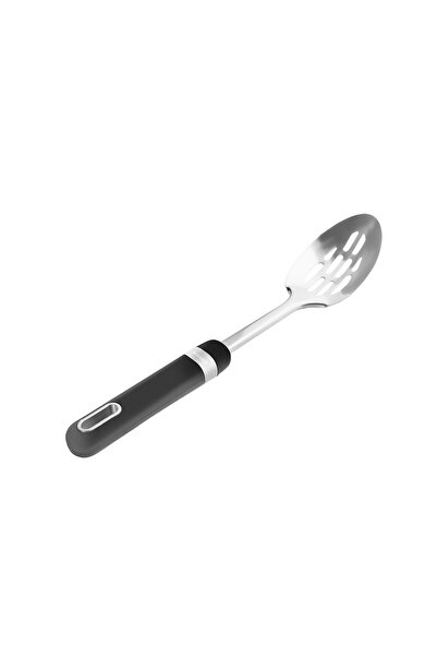 Karaca Black Mastermaid Slotted Serving Spoon - 32.2 cm