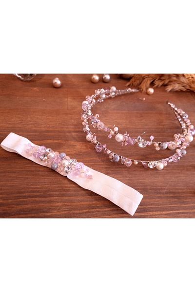 Yumak Dekor Grup Pink Lilac Mother Baby Crown