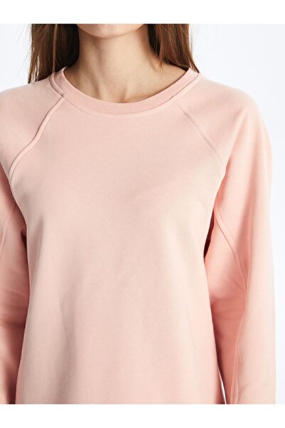 Dexia Chicago - Crew Neck Basic Άνετη εφαρμογή Μακρυμάνικο Μπλουζάκι από χτενισμένο βαμβακερό φόρεμα