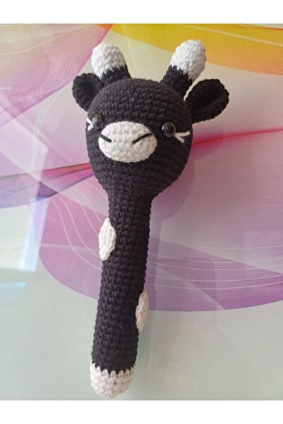 Veniem Amigurumi Taraftar Temalı Beşiktaş ( Fb-gs-bjk-ts)zürafa Marakas Çıngırak