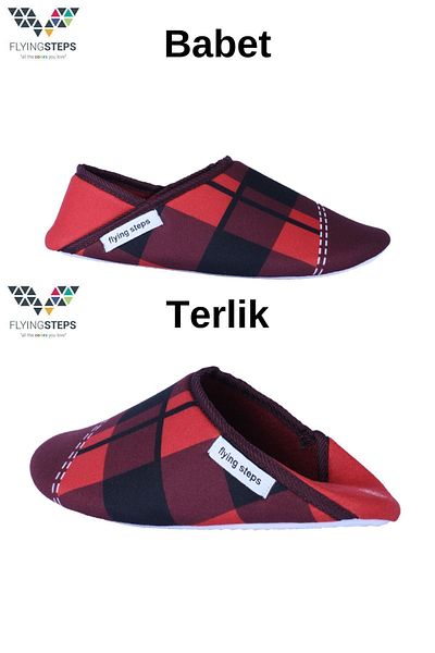 Flyingsteps Ανδρικές παντόφλες εσωτερικού χώρου με στάμπα Bab&ter με αντιολισθητική σόλα Home Shoes Panduf 11011